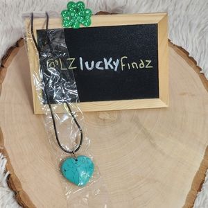 Heart Necklace Women's/ Adjustable/ NWT/ Blue, Black